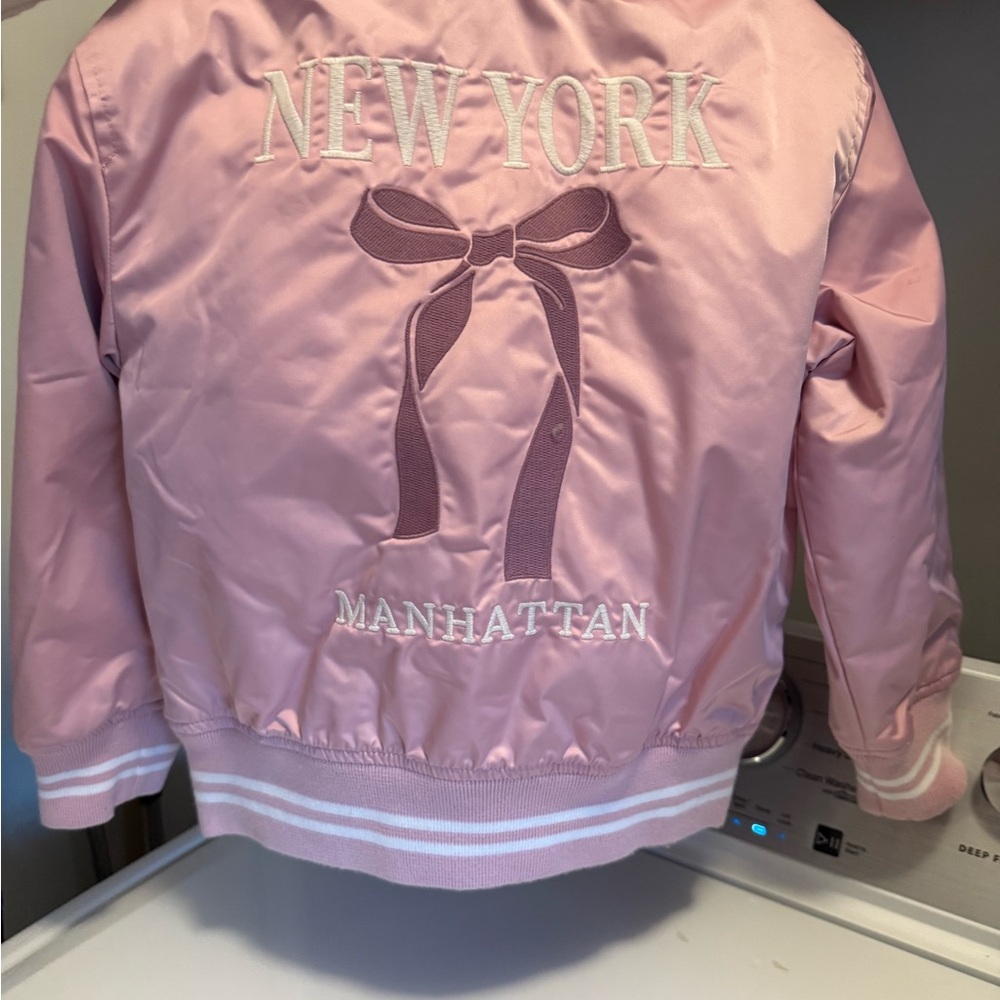 Abercrombie Kids Pink Bow Puffer Jacket